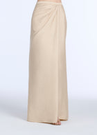 SOFT TAFFETA FAUX WRAP SKIRT