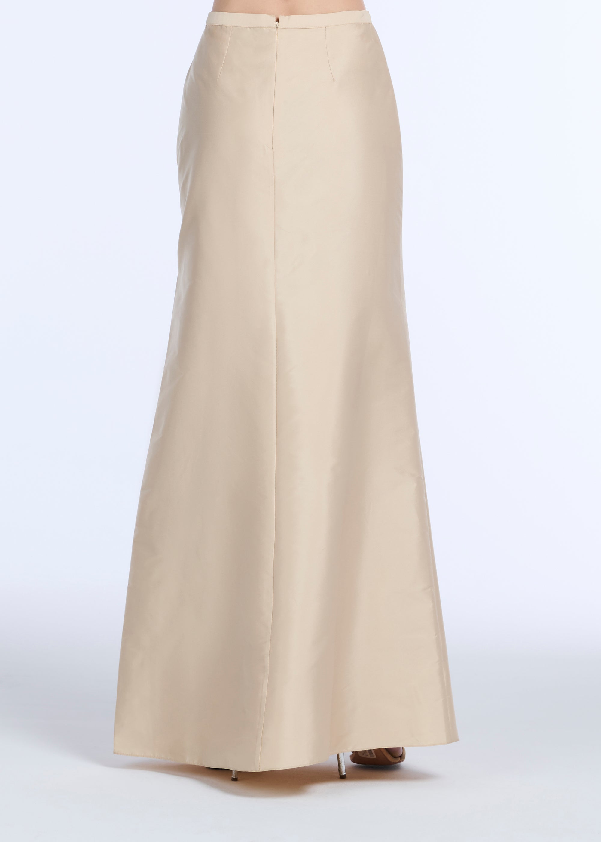 SOFT TAFFETA FAUX WRAP SKIRT