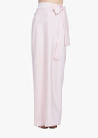 TAFFETA BIAS COLUMN SKIRT WITH SASH BLUSH