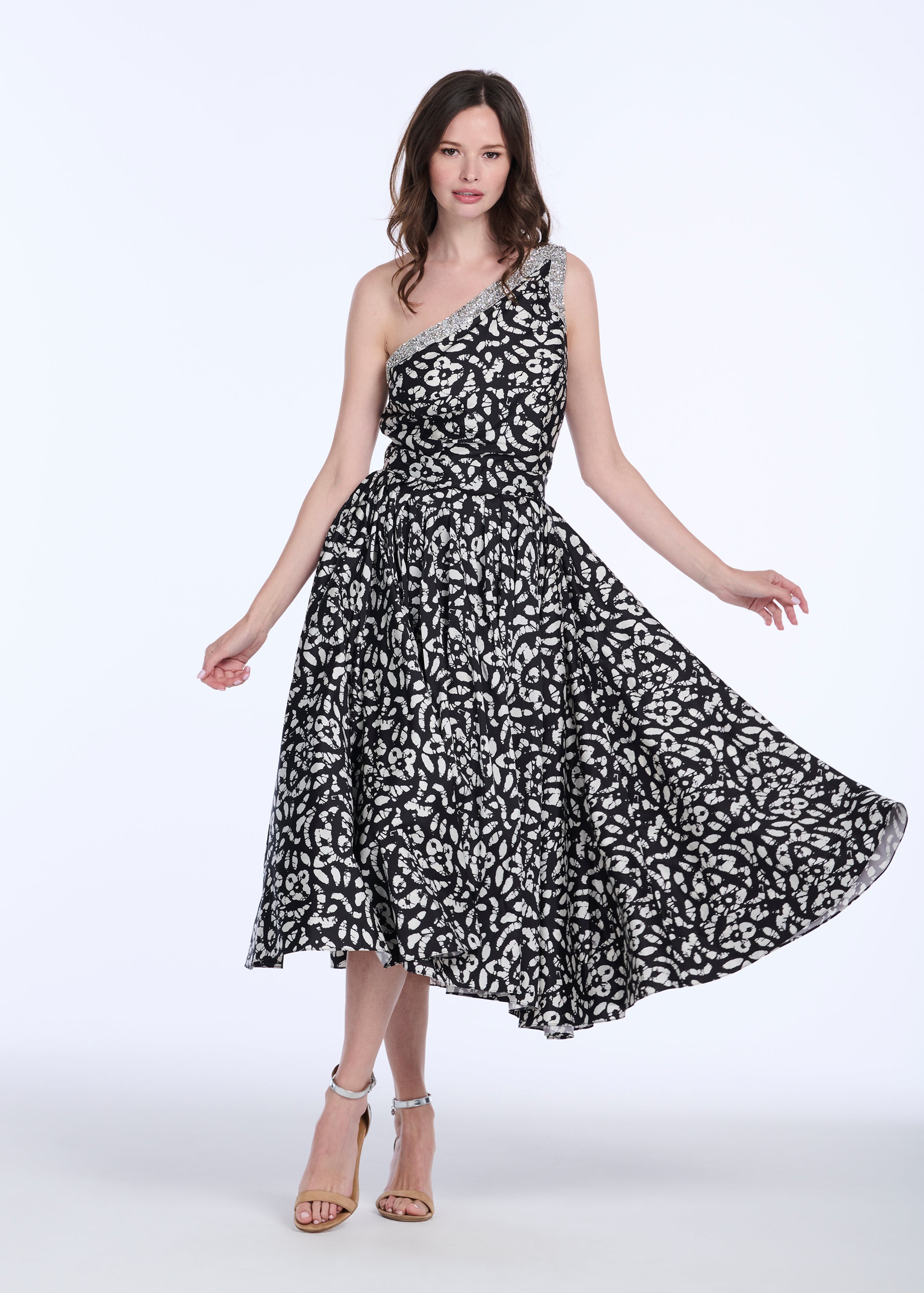 TAFETTA MIDI SKIRT BATIK ANIMAL