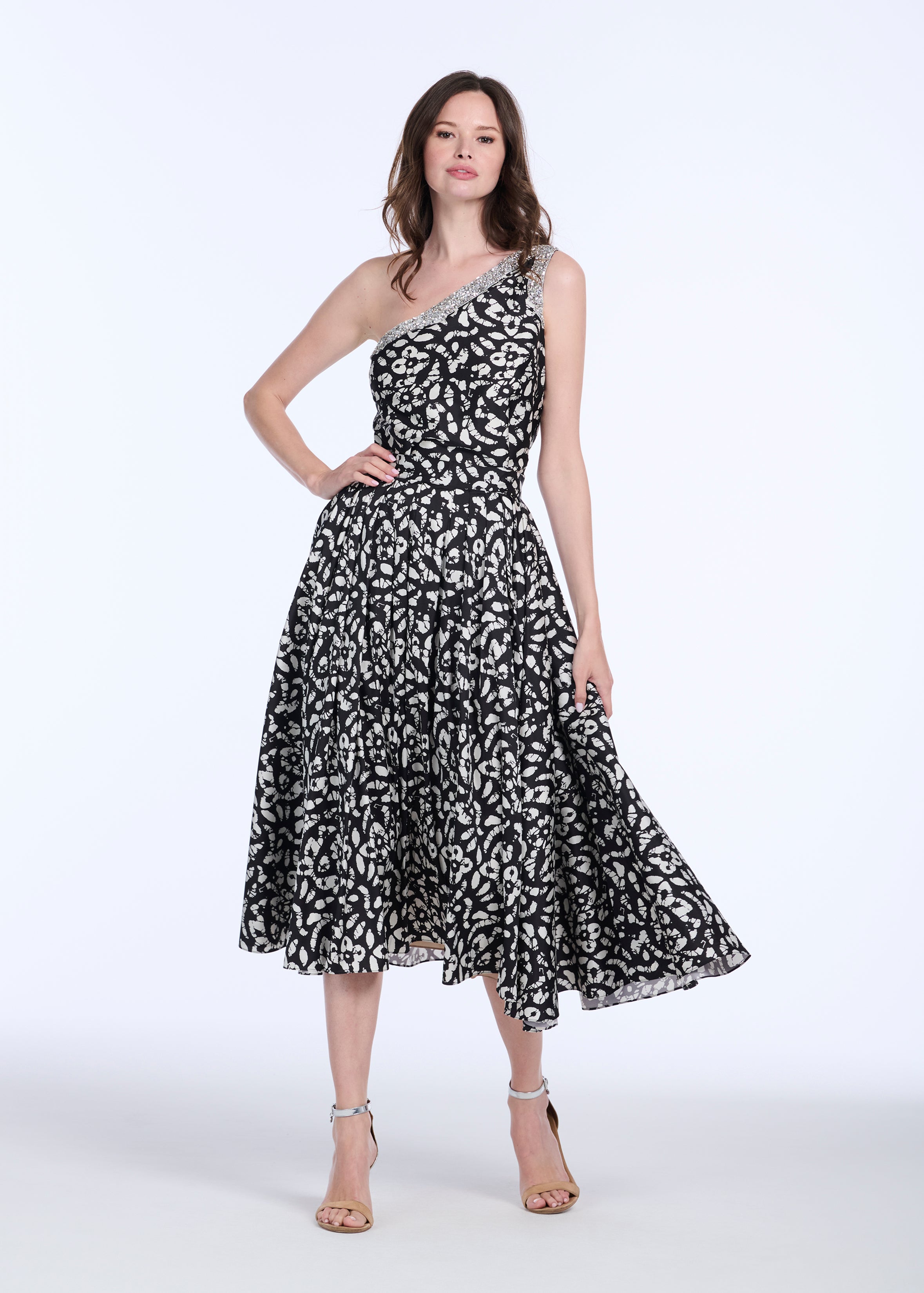 TAFETTA MIDI SKIRT BATIK ANIMAL