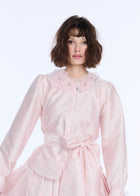 TAFFETA BIAS LONG SKIRT BLUSH