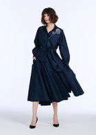 TAFFETA BLOUSE WITH CRYSTAL PEONY CHAMPAGNE