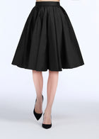 Soft Taffeta Knee Length Skirt Ivory