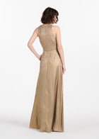 Gold Lamè Halter Gown