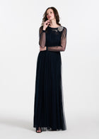 SPANISH LUXE TULLE GOWN WITH CRYSTAL FLOWER