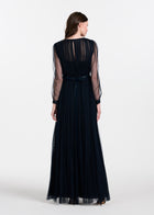 SPANISH LUXE TULLE GOWN WITH CRYSTAL FLOWER