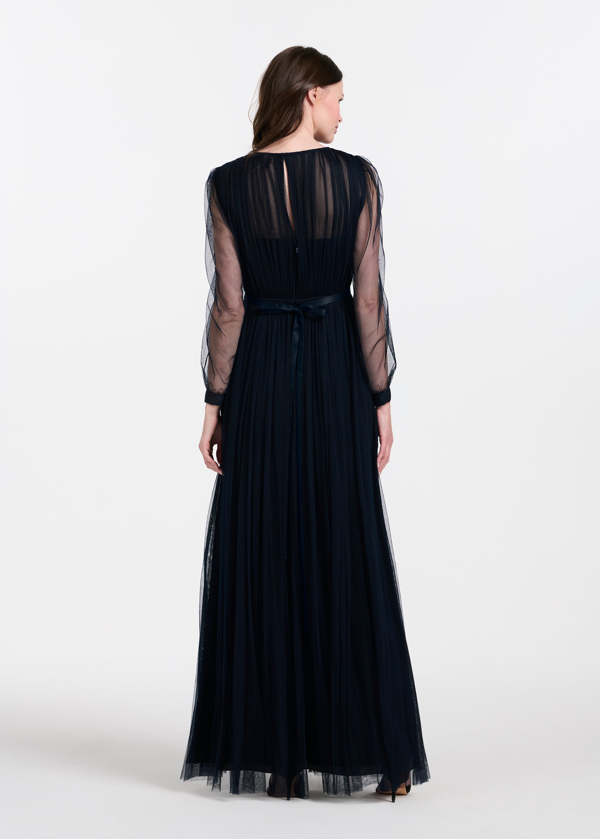 SPANISH LUXE TULLE GOWN WITH CRYSTAL FLOWER