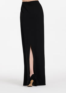 Long Stretch Crepe Column Skirt