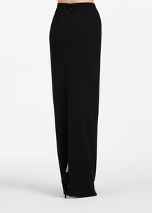 Long Stretch Crepe Column Skirt