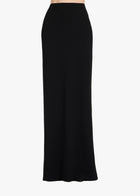 Long Stretch Crepe Column Skirt