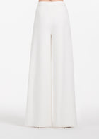 STRETCH CREPE WIDE LEG PANT IVORY