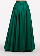 Soft Taffeta Ball Gown Skirt Emerald