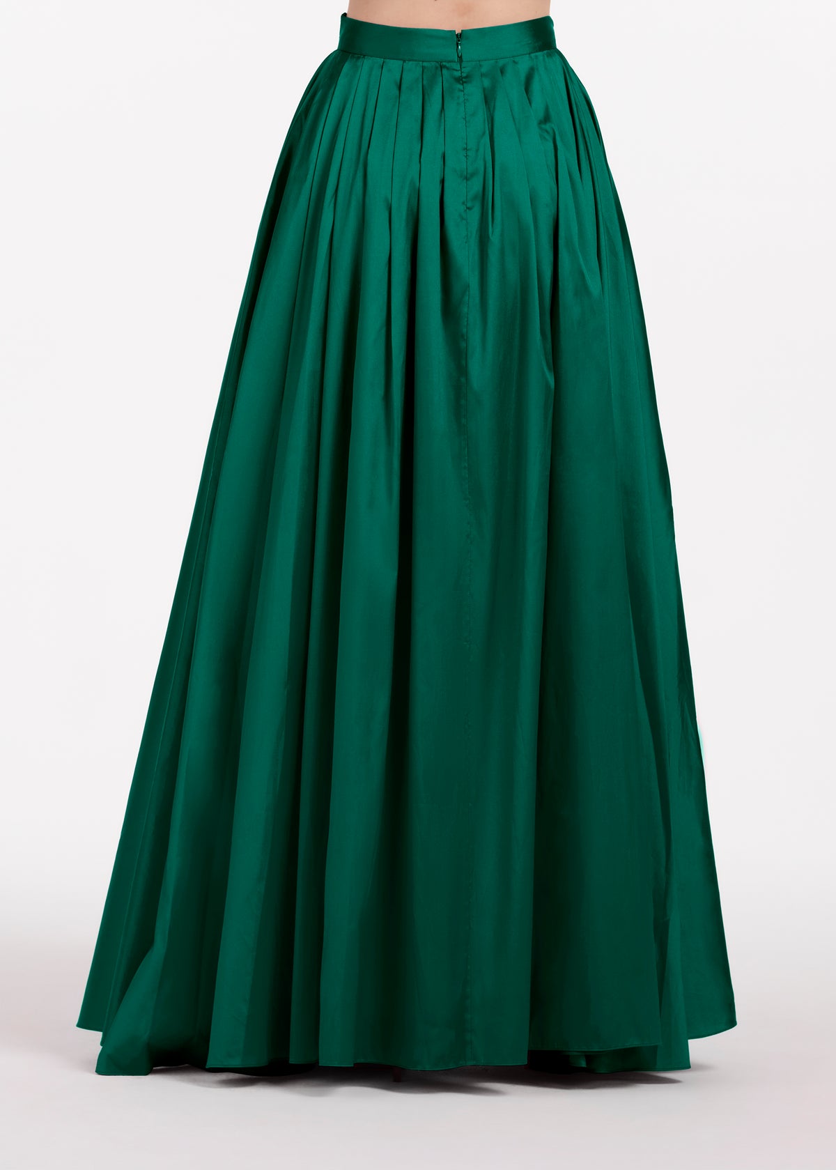 Soft Taffeta Ball Gown Skirt Emerald