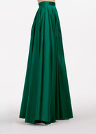 Soft Taffeta Ball Gown Skirt Emerald