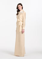 TAFFETA BLOUSE WITH CRYSTAL PEONY CHAMPAGNE