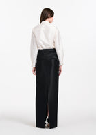 TAFFETA BLOUSE WITH CRYSTAL PEONY IVORY