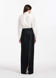TAFFETA BLOUSE WITH CRYSTAL PEONY IVORY