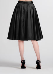 Soft Taffeta Knee Length Skirt Ivory