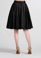 SOFT TAFFETA SHORT PARTY SKIRT BLACK