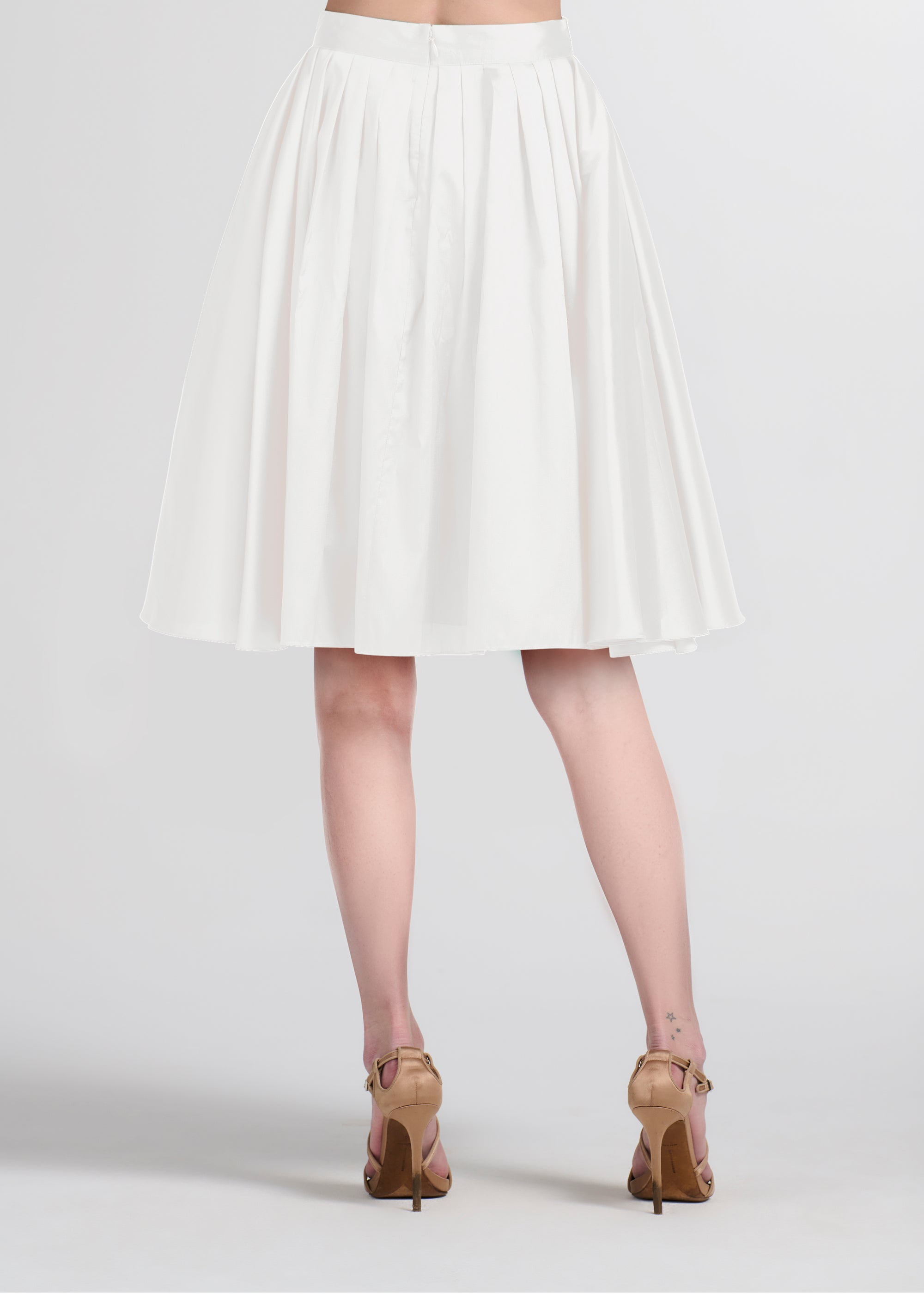 SOFT TAFFETA SHORT PARTY SKIRT BLACK