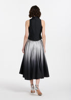 TAFFETA 3D APPLIQUÈ FLORAL SHELL BLACK