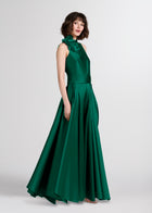 Soft Taffeta Ball Gown Skirt Emerald