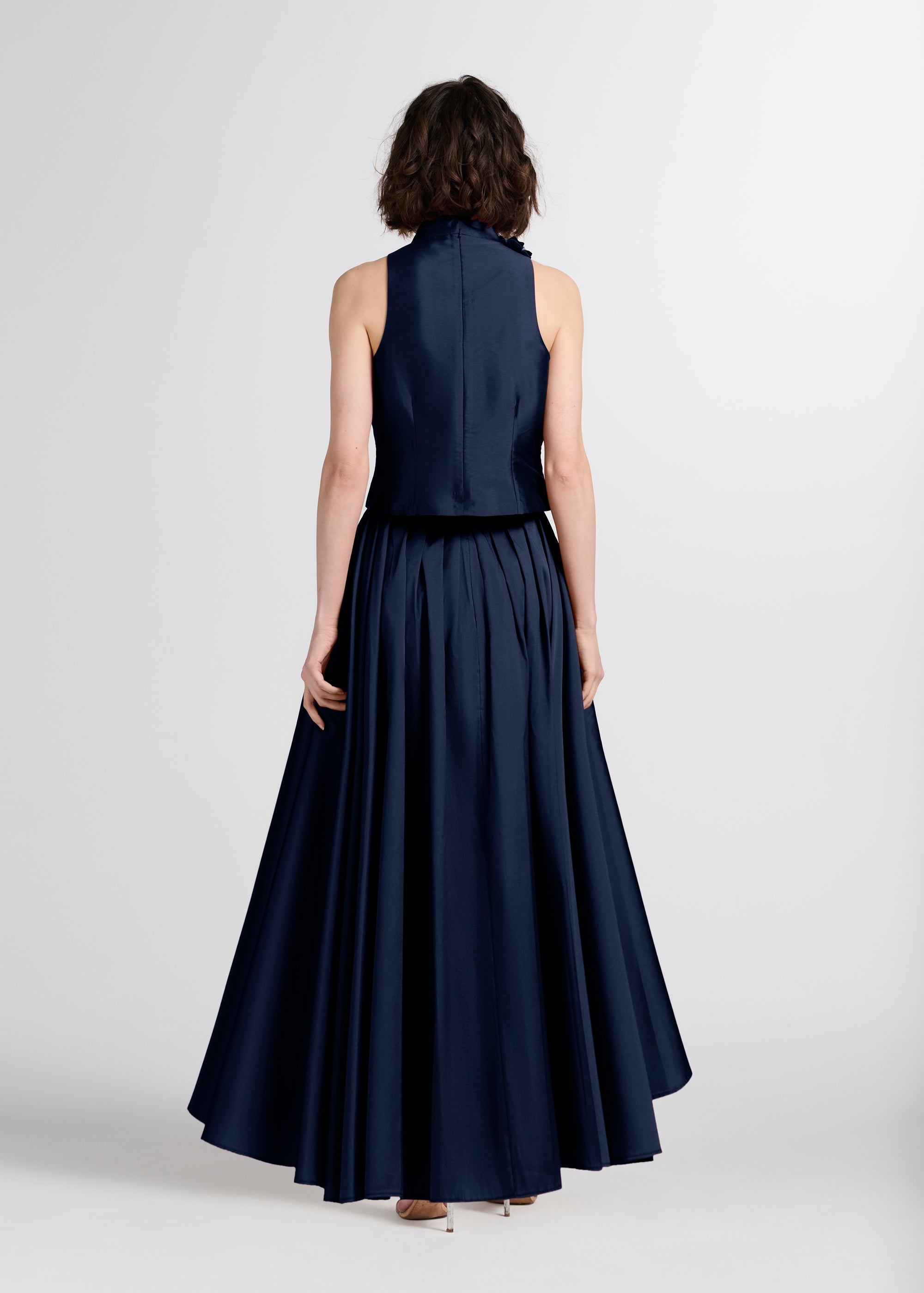 blue dress with pleated skirt Autumn Powder Blue Bandeau Mini Dress With Pleats – Club L London main image 1