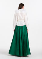 FEATHER SHOULDER BLOUSE IVORY