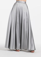 SOFT TAFFETA BALL GOWN SKIRT SILVER