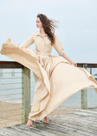TAFFETA BLOUSE WITH CRYSTAL PEONY CHAMPAGNE