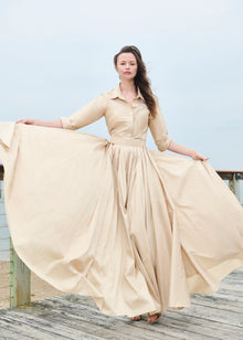 TAFFETA BLOUSE WITH CRYSTAL PEONY CHAMPAGNE