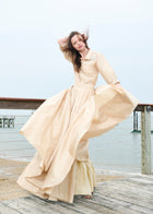 TAFFETA BLOUSE WITH CRYSTAL PEONY CHAMPAGNE