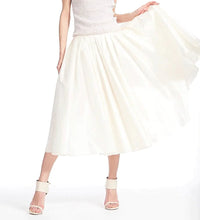 Load image into Gallery viewer, LIGHT BLUE TAFFETA TEA LENGTH MIDI SKIRT
