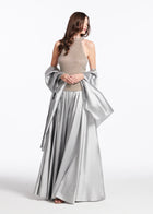 Soft Taffeta Ball Gown Skirt Silver
