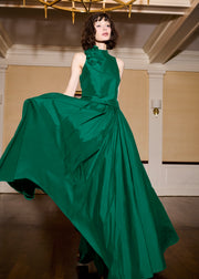 Soft Taffeta Ball Gown Skirt Emerald