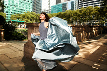LIGHT BLUE TAFFETA BALL SKIRT