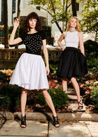SOFT TAFFETA SHORT PARTY SKIRT BLACK