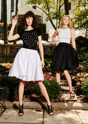 SOFT TAFFETA SHORT PARTY SKIRT BLACK