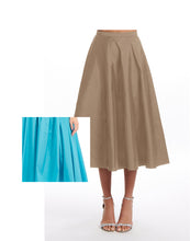 Load image into Gallery viewer, A-LINE TAFFETA MIDI SKIRT POOL
