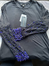 Load image into Gallery viewer, Crystal Drop Hand Beaded Luxe Jersey Tee

