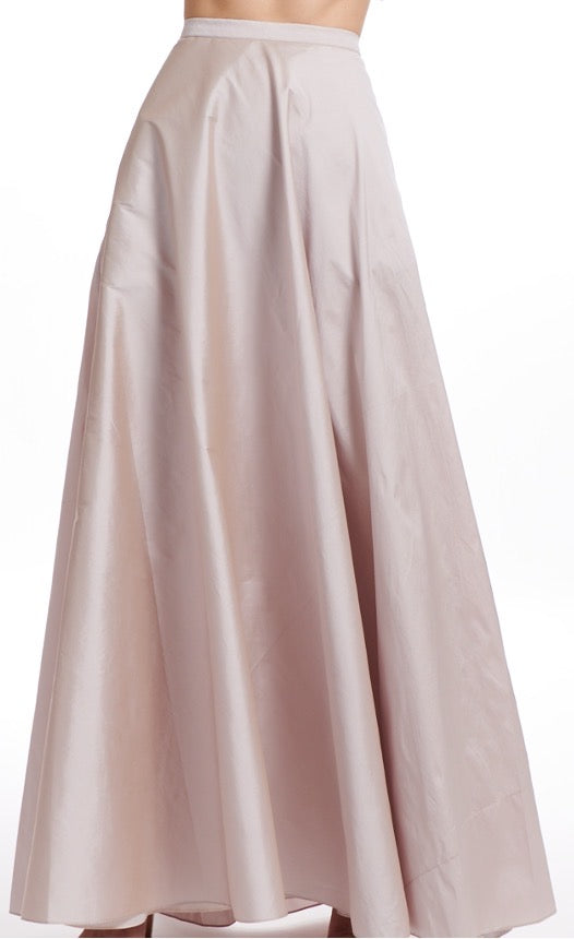 A-LINE TAFFETA LONG SKIRT OYSTER