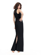 Jeweled Collar Sleeveless Gown