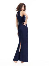 Load image into Gallery viewer, Jeweled Collar Sleeveless Gown
