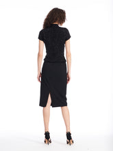 Load image into Gallery viewer, Stretch Crepe Midi Pencil Skirt

